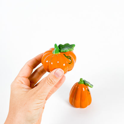 Pumpkin salt and pepper shaker duo