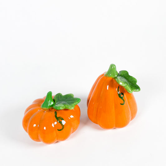 Pumpkin salt and pepper shaker duo