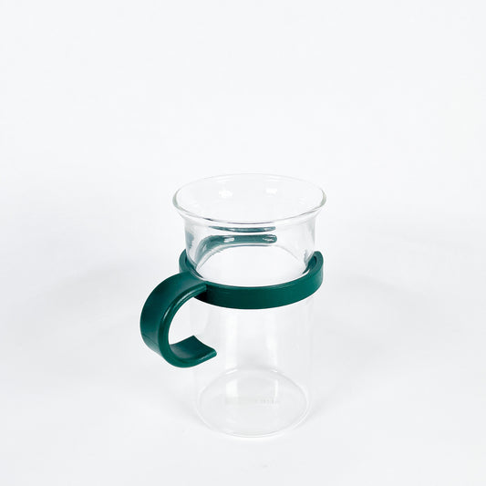 Tall dark green Bodum mug