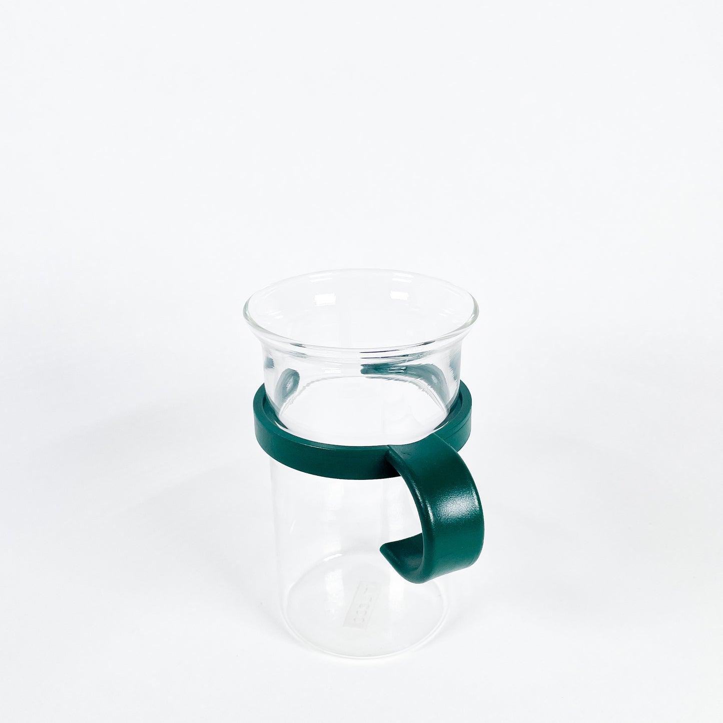 Tall dark green Bodum mug