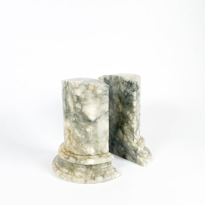 Alabaster column bookends