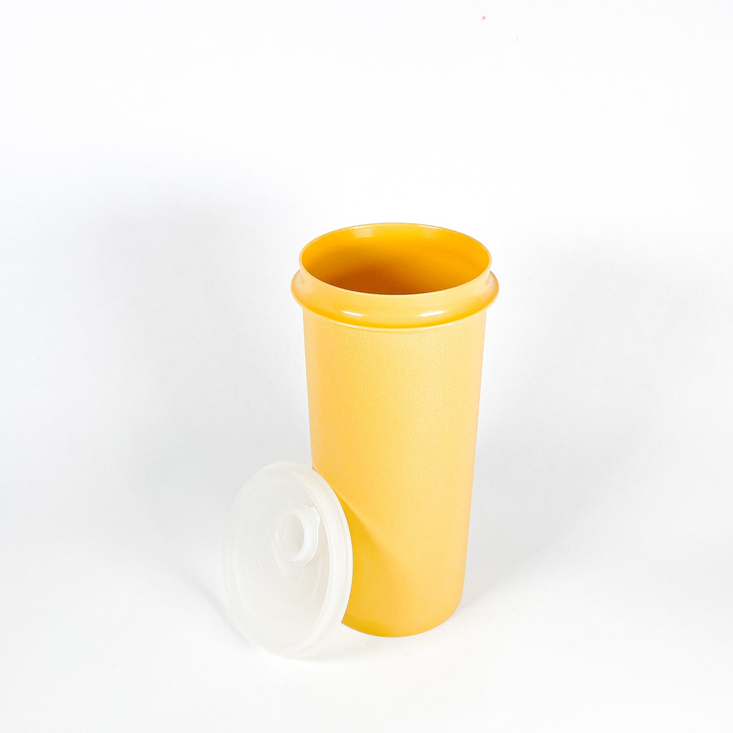 Large mustard yellow Crownware jar