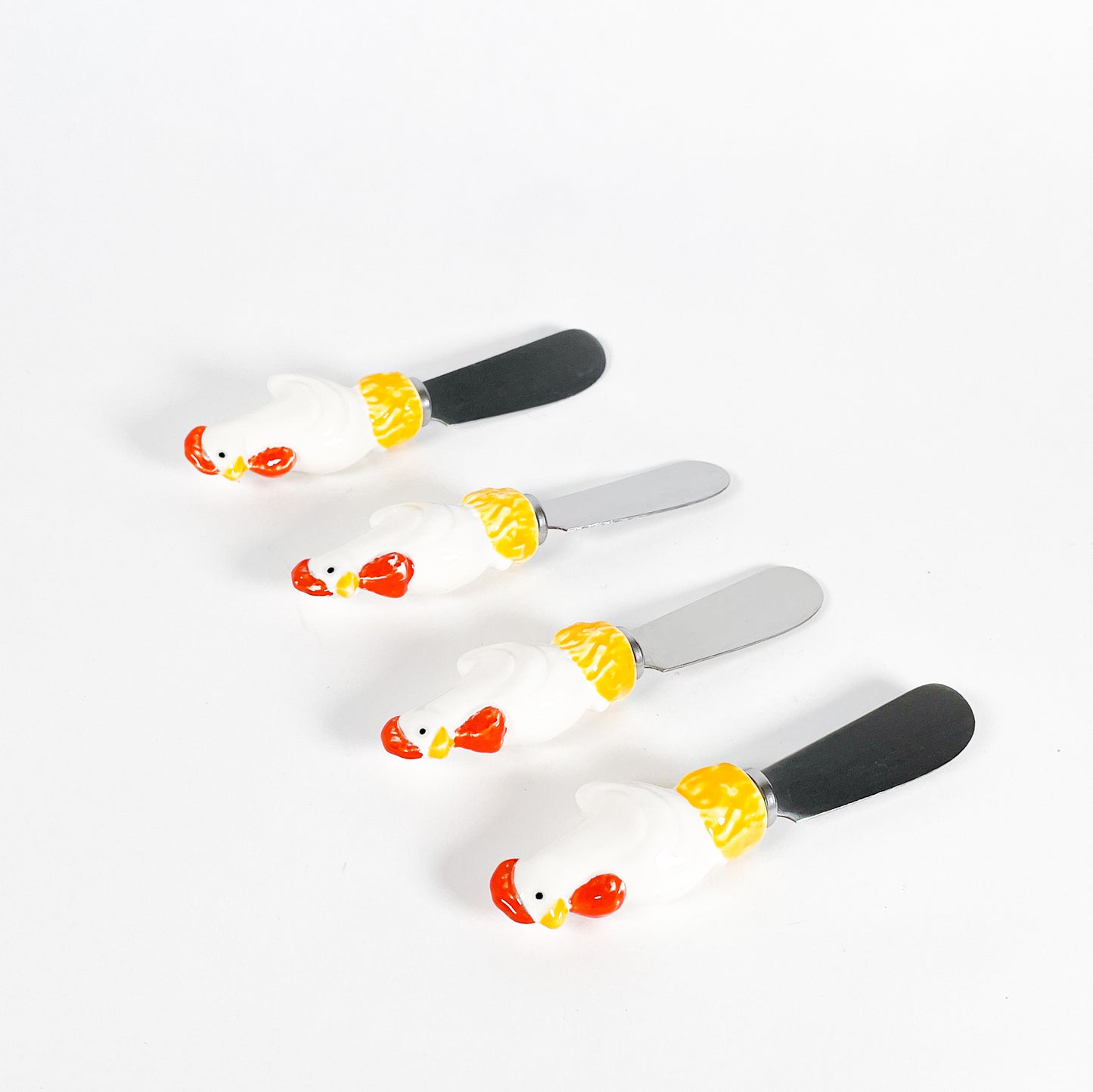 Chicken ceramic spread knives