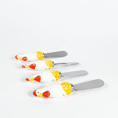 Chicken ceramic spread knives