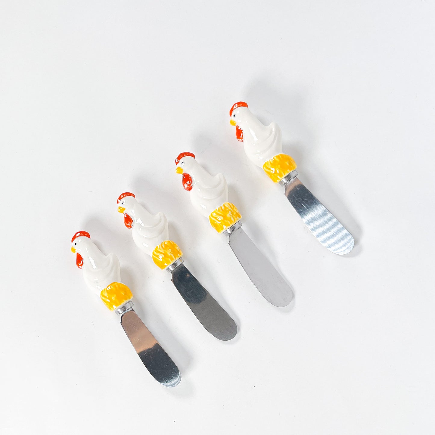 Chicken ceramic spread knives