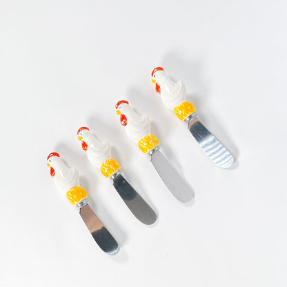 Chicken ceramic spread knives