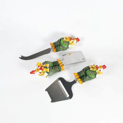 Rooster in Overalls Cheese Utensil Set