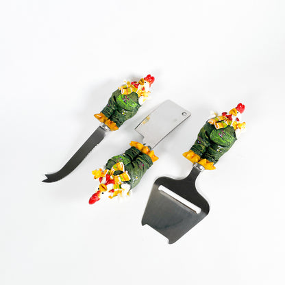 Rooster in Overalls Cheese Utensil Set