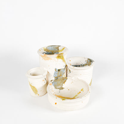 Splash ceramic sculptural pots