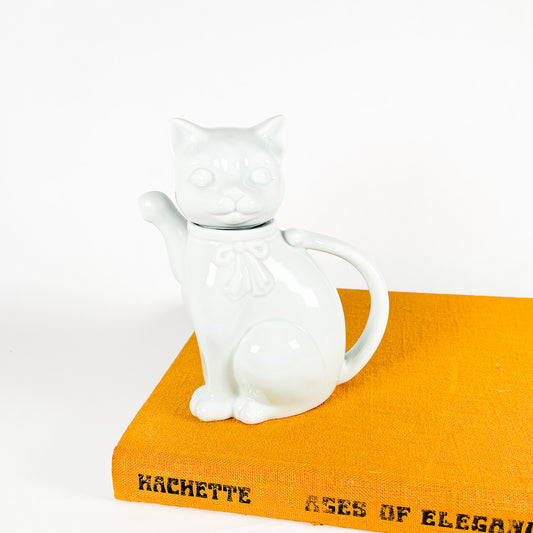 Théière chat blanc en porcelaine Takahashi