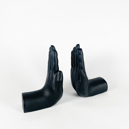 Black hands bookends