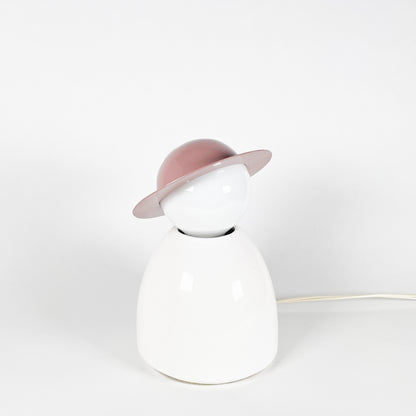 Madam with a hat lamp