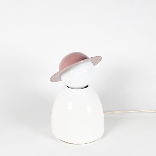 Madam with a hat lamp