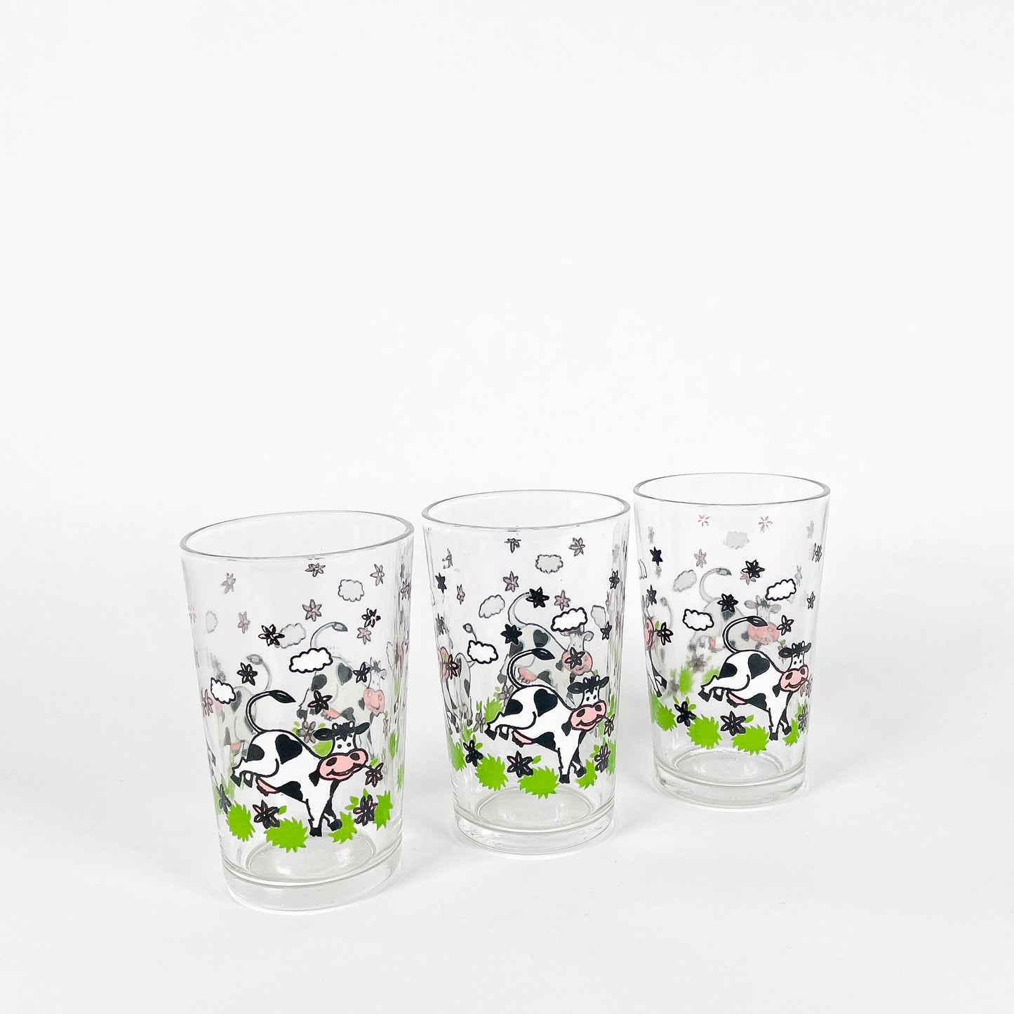 Trio verres vaches