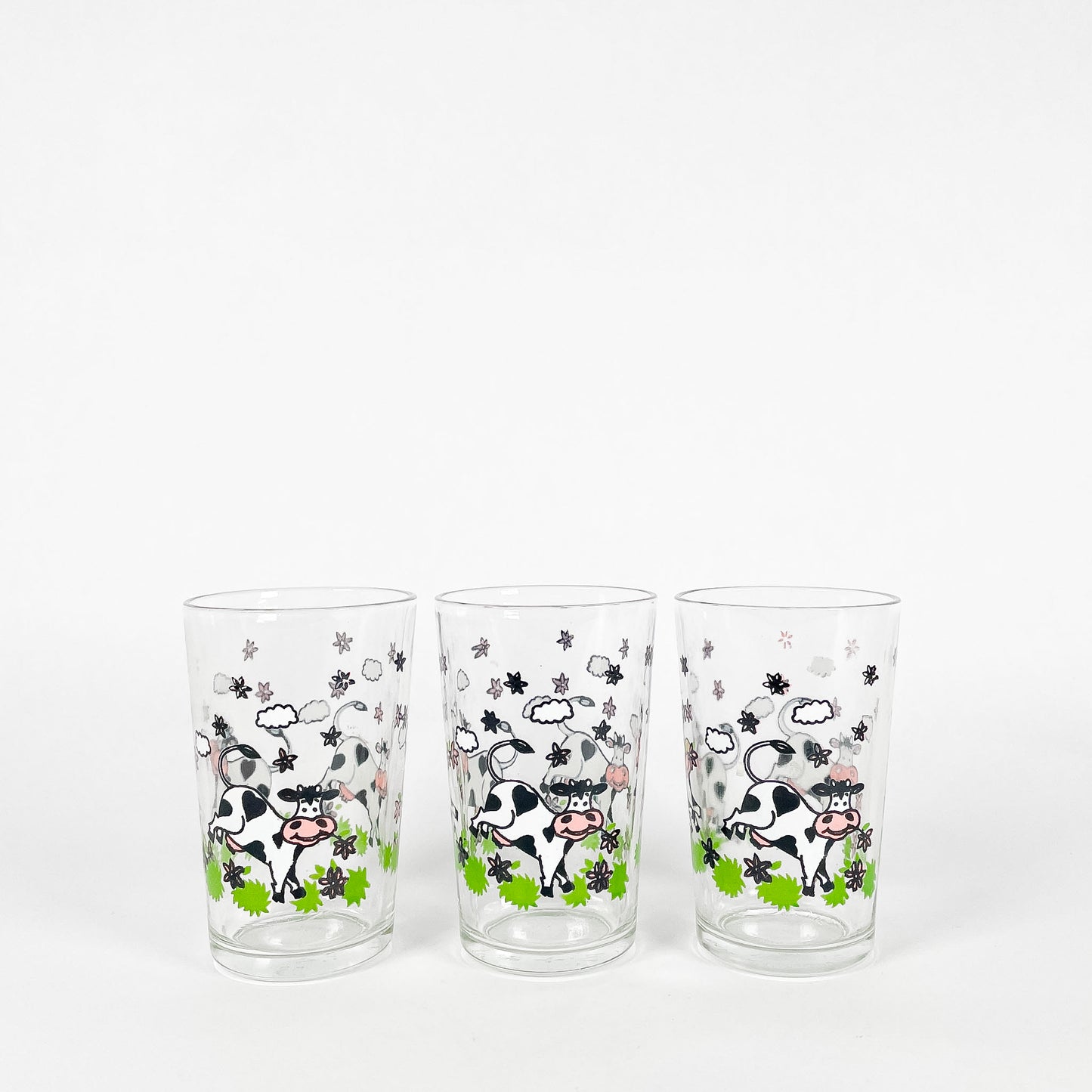 Trio verres vaches