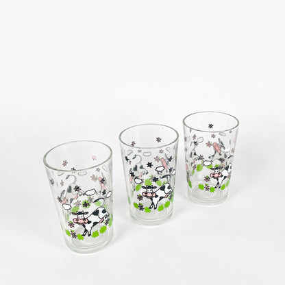 Trio verres vaches