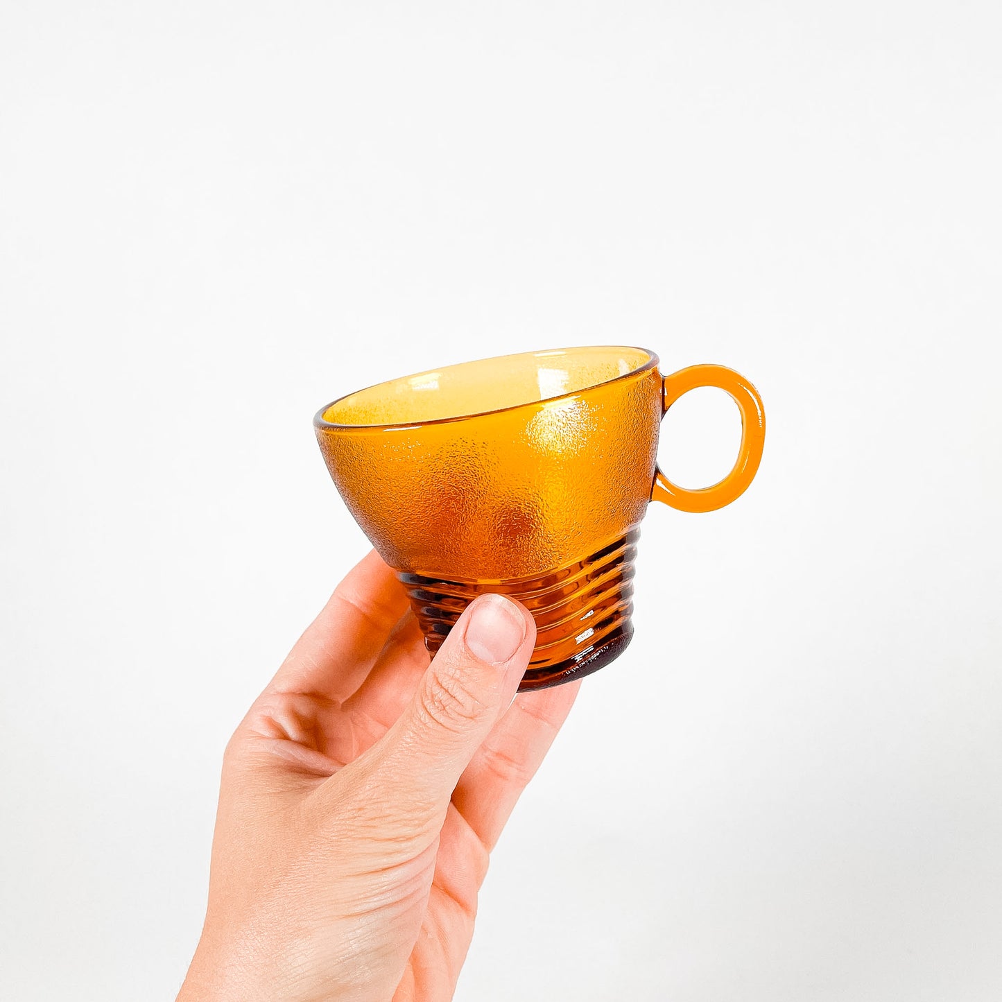 Duralex France amber glass mug