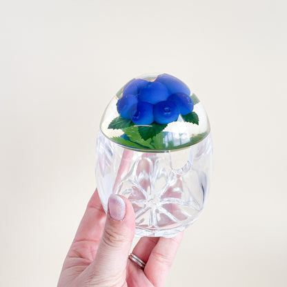 Blueberry lucite sugar bowl