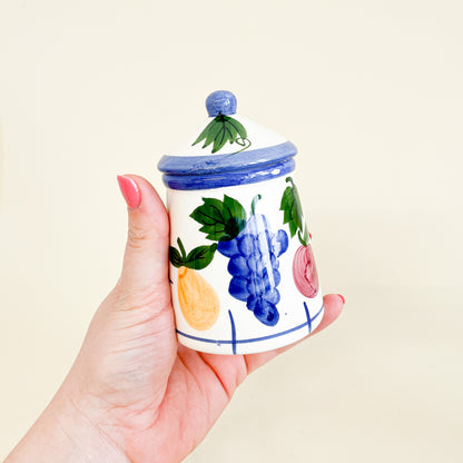 Fruity ceramic sugar bowl