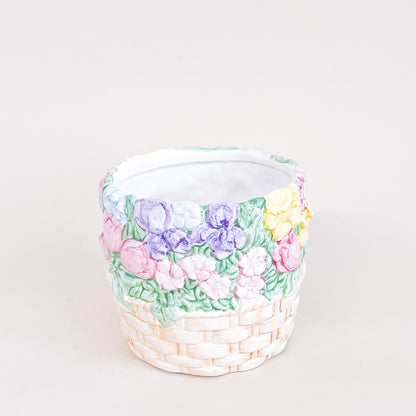 Flower bouquet ceramic planter