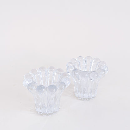 West Germany glass candle holders