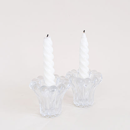 West Germany glass candle holders