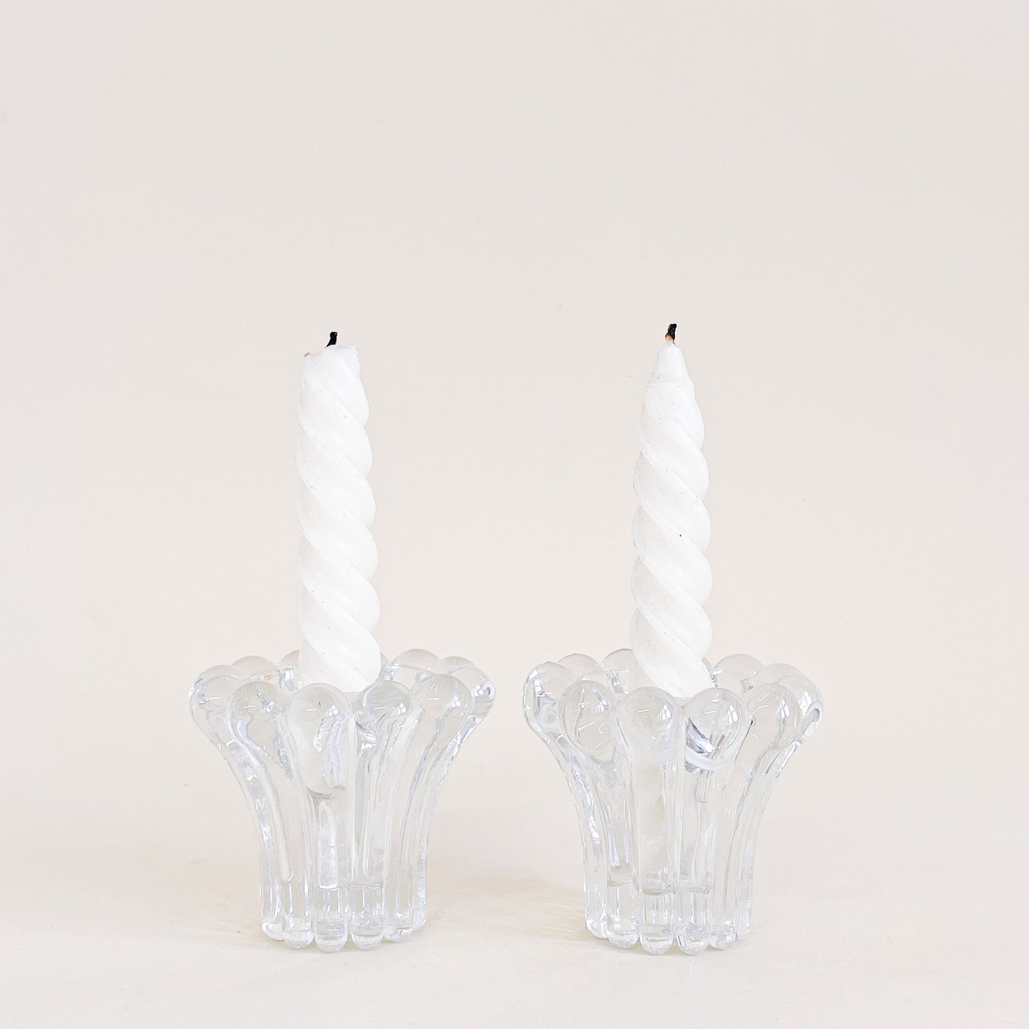 West Germany glass candle holders