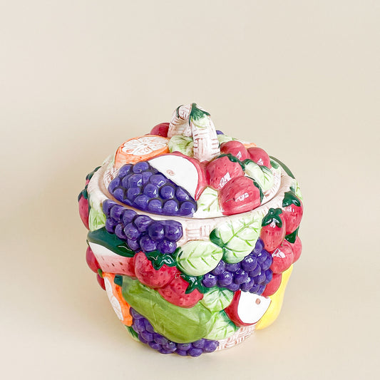 Fruit basket cookie jar