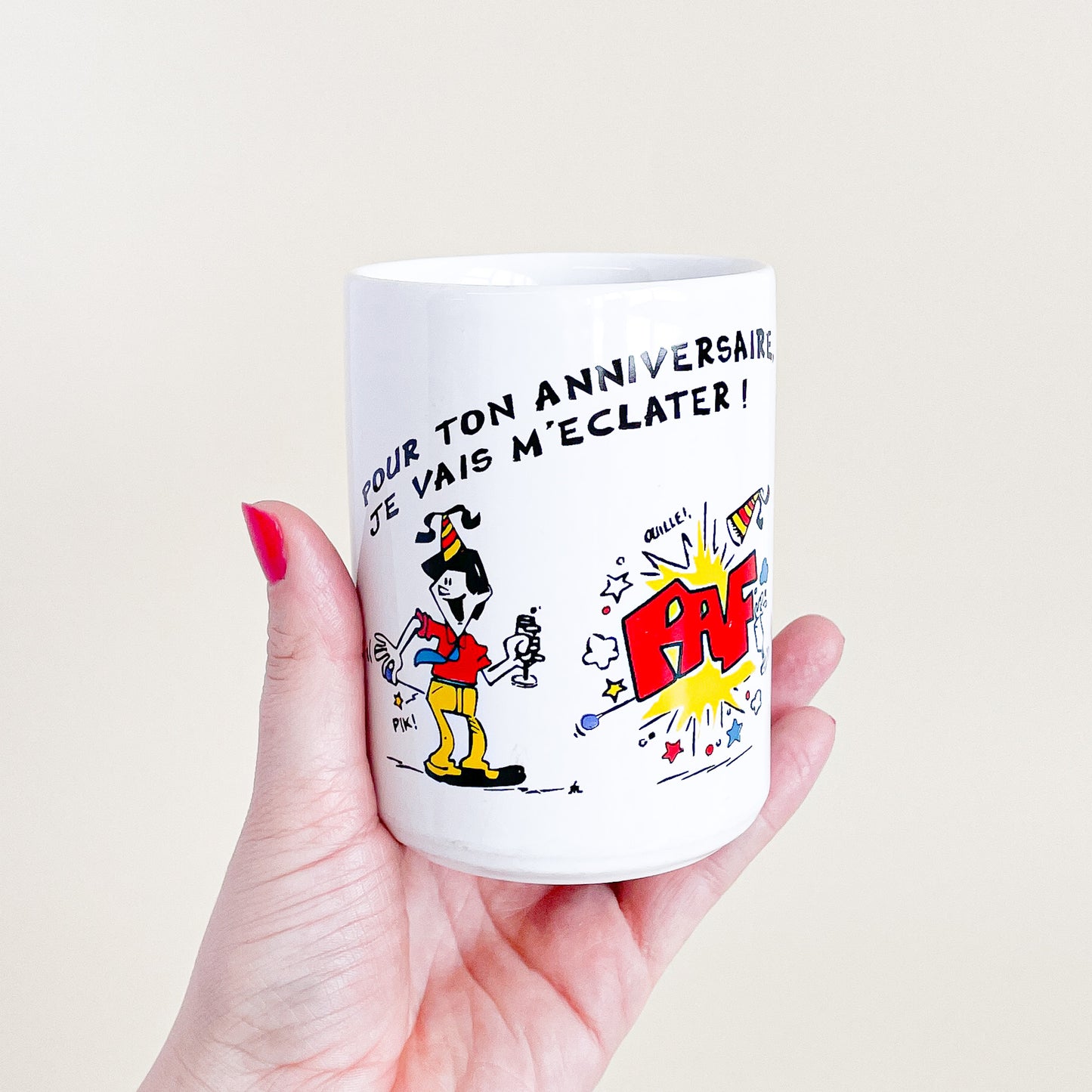 For your birthday I'm going to have a blast mug